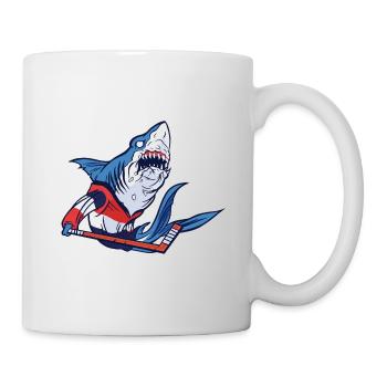 Shark Hockey T-Shirt - Mug - white - Right