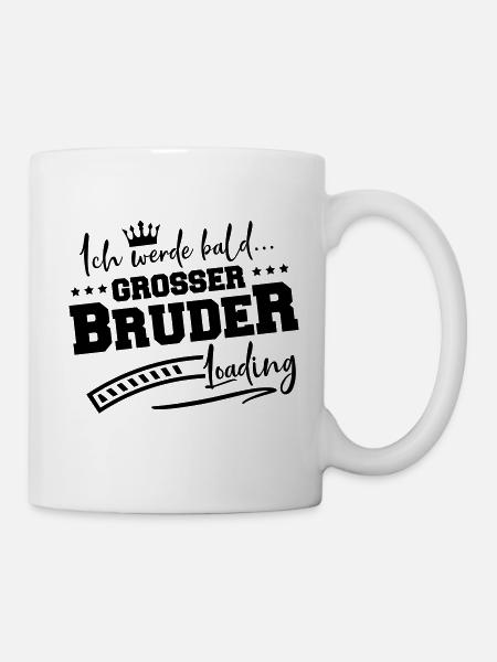 grosser bruder loading - Tasse - Weiß