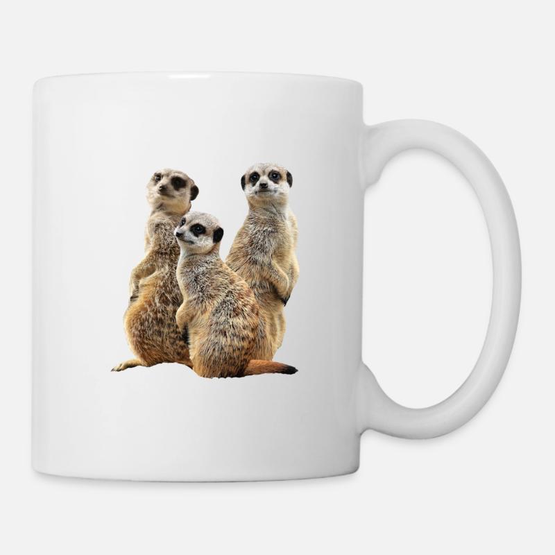 Meerkat - mongoose - Africa - Mug - white