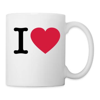I Love >> your own lyrics << - Mug - white - Right