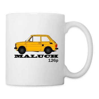 Polski samochud Maluch FIAT126P, Poland PRL fiacik - Mug - white - Right