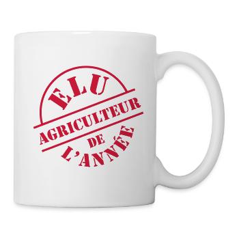 Élu agriculteur de l'année - Mug blanc - blanc - Droite