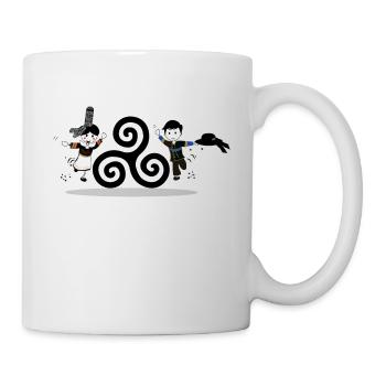 Bretonische Zeichen Triskel - Tasse - Weiß - Rechts