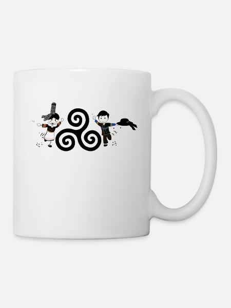 triskel personnages bretons - Mug blanc - blanc