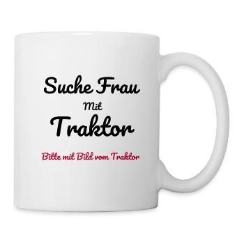 Suche Frau - Tasse - Weiß - Rechts