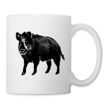 Wildschwein - Wildsau - Keiler - Wild Boar - Tasse - Weiß - Rechts