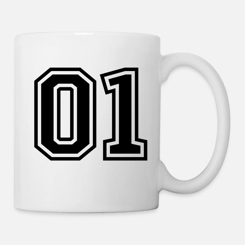 01 one number number - Mug - white