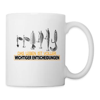 Angeln Hecht Spass lustiges Geschenk Angler Spaß - Tasse - Weiß - Rechts