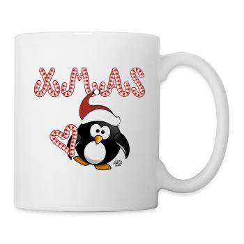 Pingouin XMAS - Mug blanc - blanc - Droite