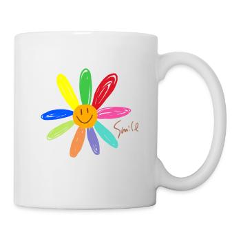 Fleur de sourire - Mug blanc - blanc - Droite