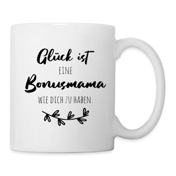 Glück ist, eine Bonusmama wie dich zu haben. - Tasse - Weiß - Rechts