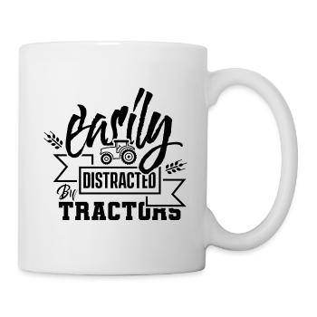 Facilement distrait Par Tracteur Tracteur Tracteur - Mug blanc - blanc - Droite
