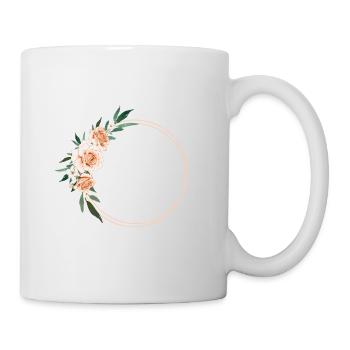 Flowers circle customizable - Mug - white - Right