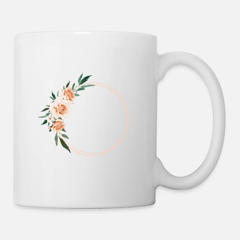 Cercle fleurs personnalisable - Mug blanc - blanc