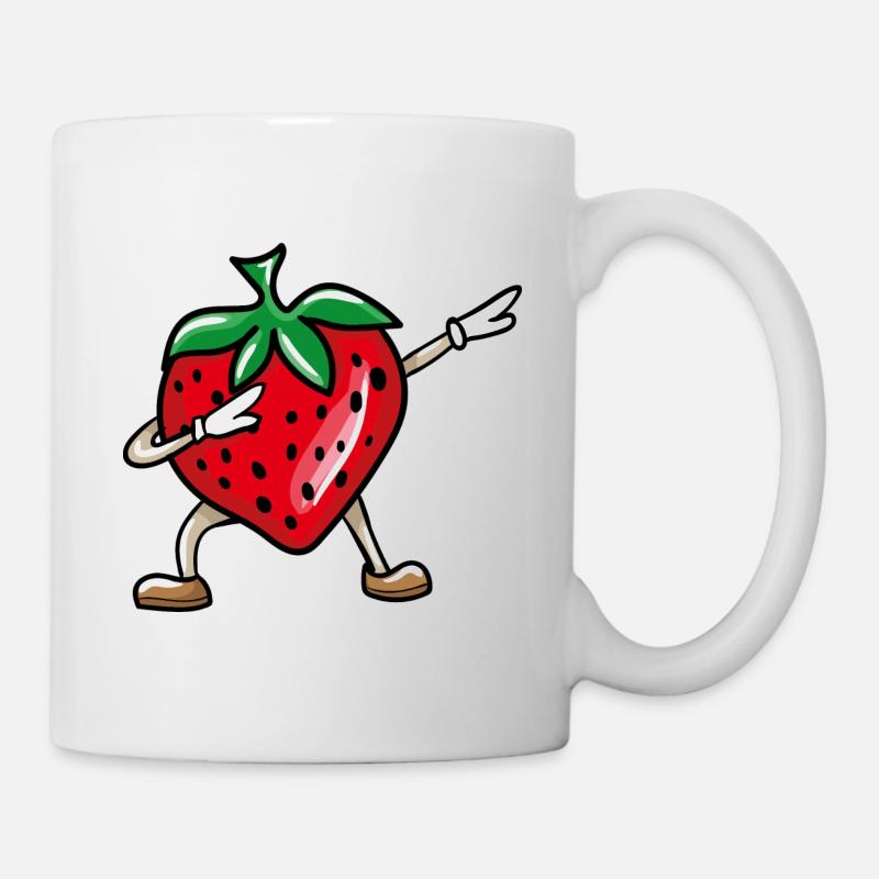 Dabbing Strawberry - Tasse - Weiß