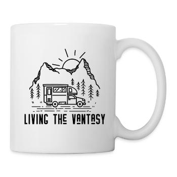 Living the Vantasy - Van Camping Camper - Tasse - Weiß - Rechts