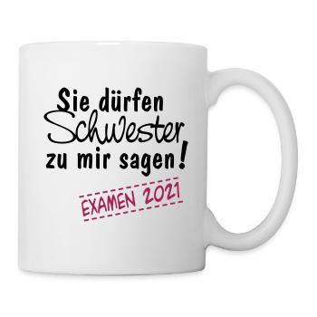 Schwester 2021 - Tasse - Weiß - Rechts