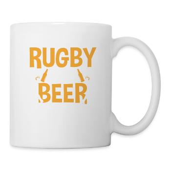 Rugby And Beer Perfect Day Rugby Fan Rugby Dad - Mug - white - Right