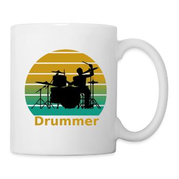 Drummer - Mug blanc - blanc - Droite