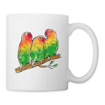 Peach head aka Fischer's Inseparable - Mug - white - Right