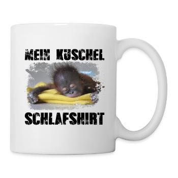 Mein kuschel Schlafshirt Affee baby Orang-Utan - Tasse - Weiß - Rechts