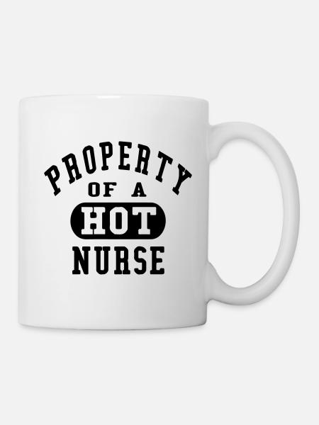 Property of a HOT Nurse - Mug blanc - blanc