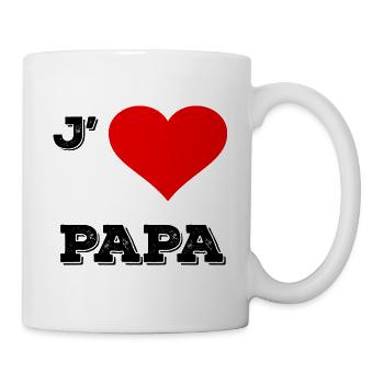J aime papa - Mug blanc - blanc - Droite