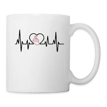 Heartbeat Kpop - Tasse - Weiß - Rechts