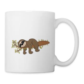 Faultier Abitur Abschluss Fauler Faultierspruch - Tasse - Weiß - Rechts