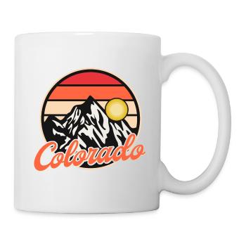 Colorado Retro Style Landscape - Mug - white - Right
