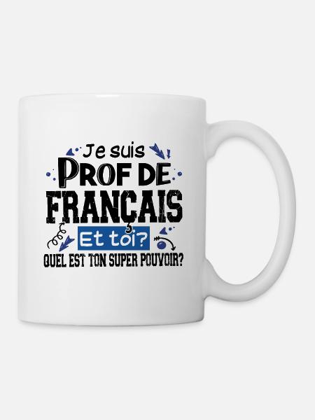 Prof Professeur Français Métier Humour - Mug blanc - blanc