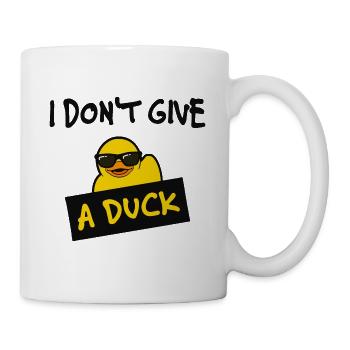 Quietscheente, Rubber Ducky, I don't give a Duck - Tasse - Weiß - Rechts