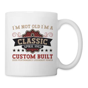 Birthday Classic Vintage 1952 April Vintage - Mug - white - Right