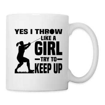 Hammer throw - Mug - white - Right