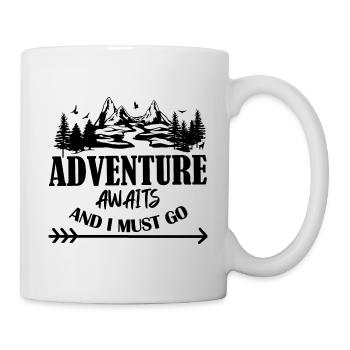 Adventure awaits and i must go - Mug - white - Right