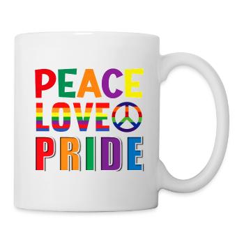 Peace Love pride LGBT - Mug - white - Right