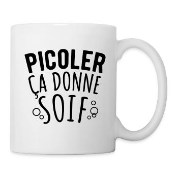 Picoler ça donne soif - Mug blanc - blanc - Droite