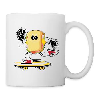 Sandwich Skateboard Skateboard skateboard skateboard - Mug blanc - blanc - Droite