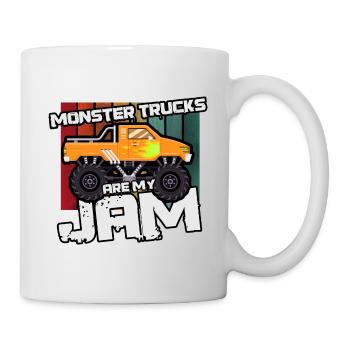 Monster Truck Große Reifen Jam Vintage I Geschenk - Tasse - Weiß - Rechts