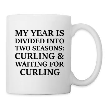 My Year Is Divided Into Two Seasons Curling - Mug - white - Right