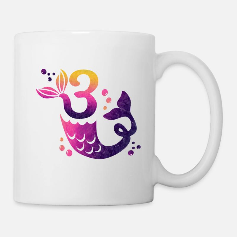3 Birthday Mermaid - Mug - white