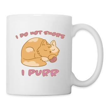 Purring Snoring Sleep Saying Cats Gift - Mug - white - Right