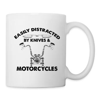 Knives and Motorcycles Knife Collectors Bikers - Mug - white - Right
