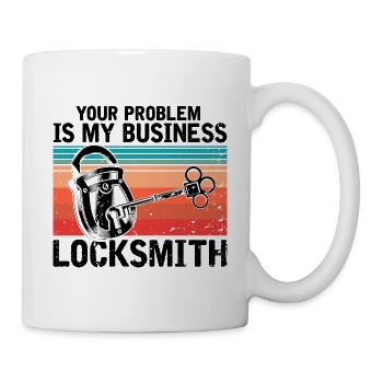 No key no problem lock service design - Mug - white - Right