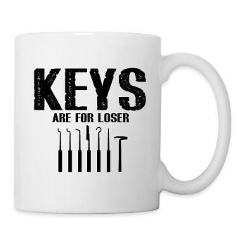Keys are for Looser Lockpicking Lock Picking - Mug - white - Right