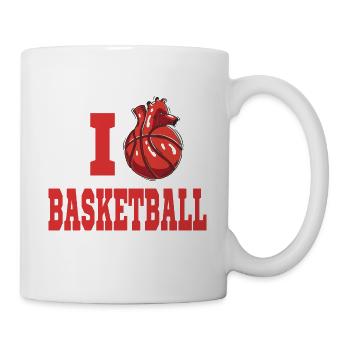 Ich Liebe Basketball Basketballer Geschenkidee - Tasse - Weiß - Rechts