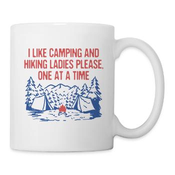 Dames S’il vous plaît un à la fois Camping Randonnée Camping Camping - Mug blanc - blanc - Droite
