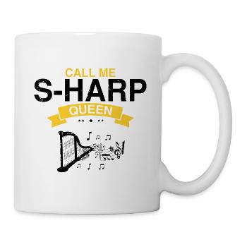Harp design for harpist and harp player - Mug - white - Right