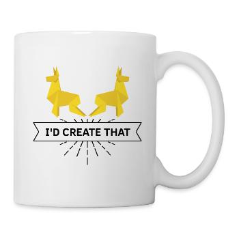 Japanese origami design and kirigami origami - Mug - white - Right