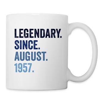Legendary Since August 1957 65. Geburtstag - Tasse - Weiß - Rechts